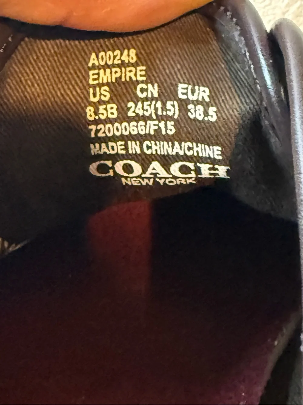 Coach Empire Signature Canvas Sneakers Women’s 8.5B Brown Khaki A00248